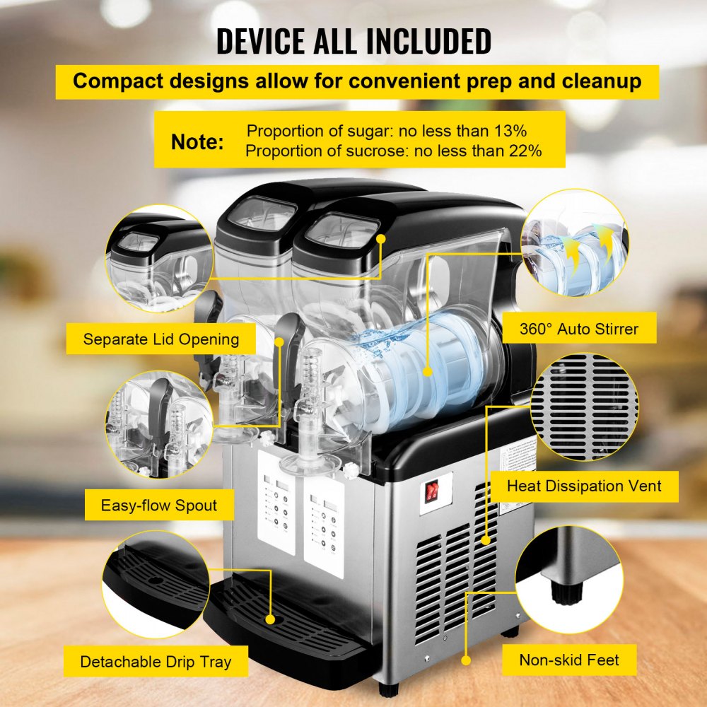 010321122089 - 20L Frozen Beverage Machine for Smoothies and Slushies