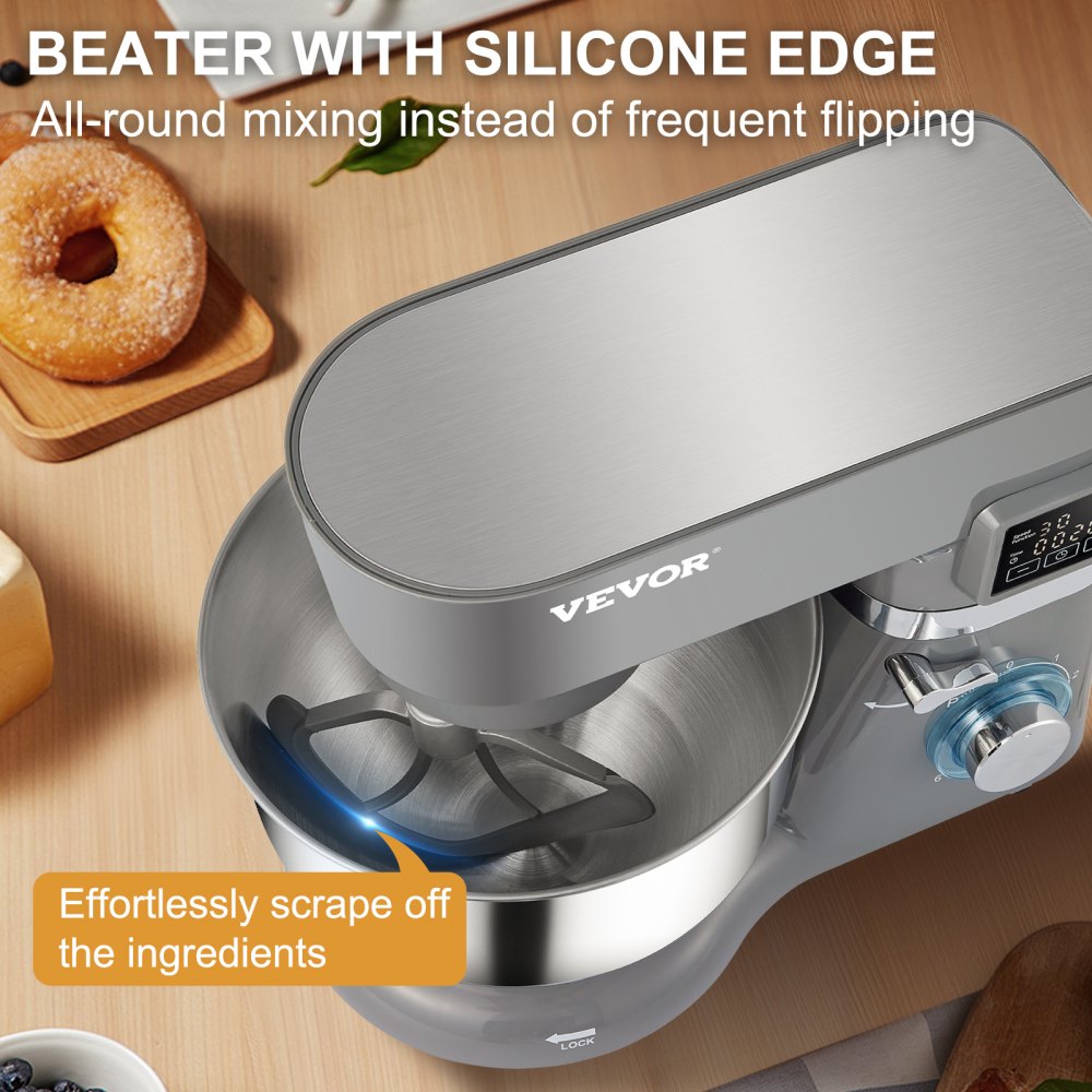 SM-1503HL - 5.8 Qt VEVOR Stand Mixer with 660W Power & Tilt-Head Design