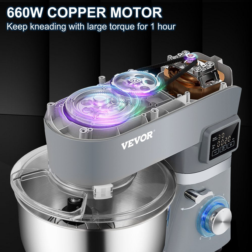 SM-1503HL - 5.8 Qt VEVOR Stand Mixer with 660W Power & Tilt-Head Design