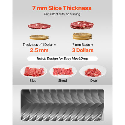 SJY-DQ90-DZ-7 - 7mm Stainless Steel Meat Slicer Blade for Smooth Cuts