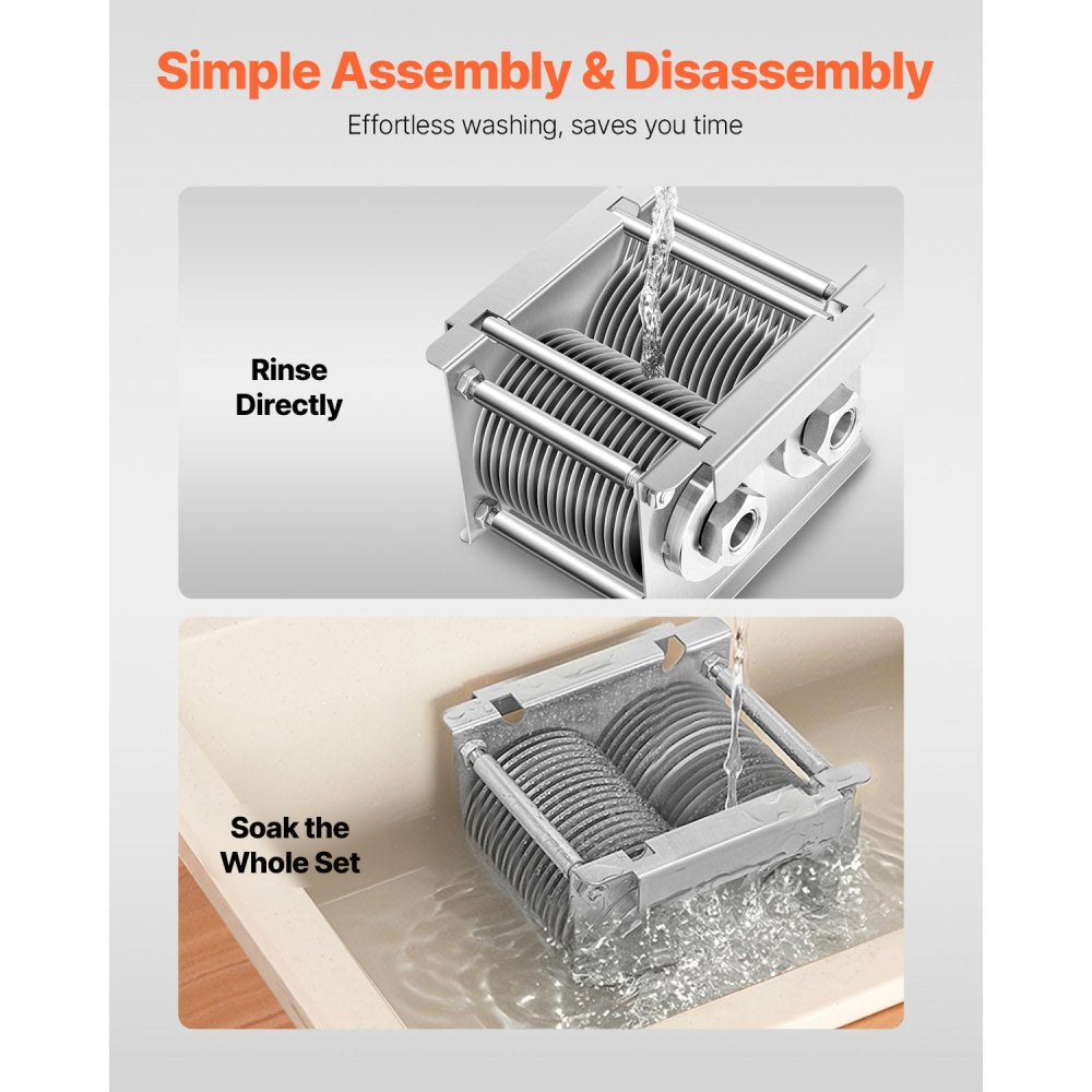 SJY-DQ90-DZ-5 - 5mm Stainless Steel Meat Cutter Blade for Slicing & Shredding