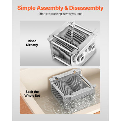 SJY-DQ90-DZ-5 - 5mm Stainless Steel Meat Cutter Blade for Slicing & Shredding