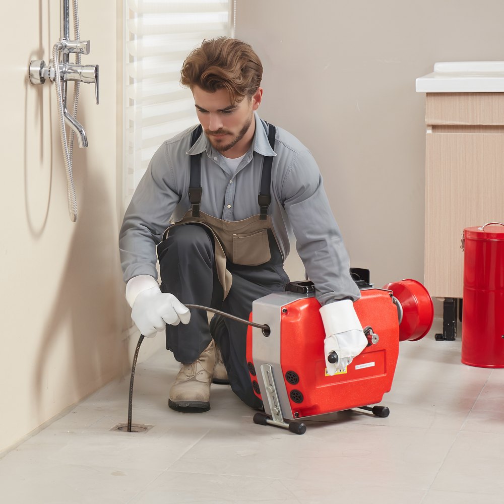 010930588441 - 120FT VEVOR Drain Cleaner with 65Mn Steel Cables