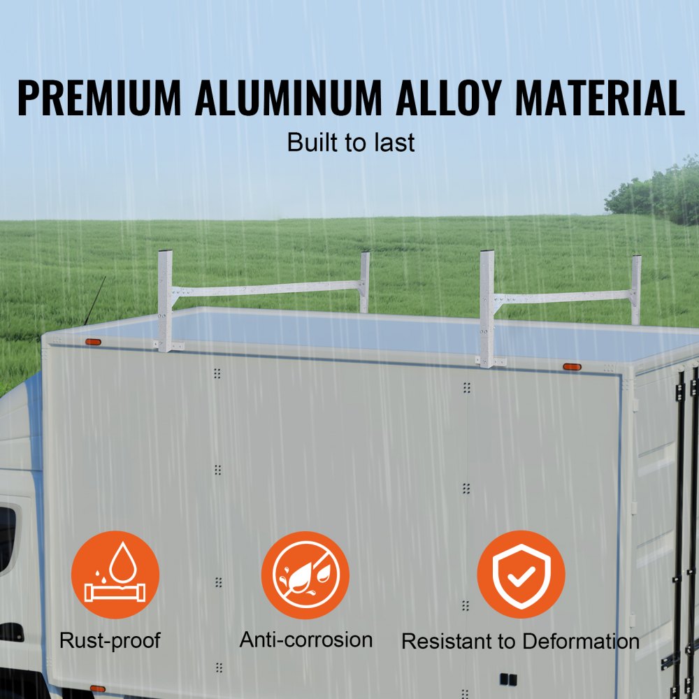 BYCD-008 - Adjustable Aluminum Roof Ladder Rack for Vans, 400 lbs Capacity