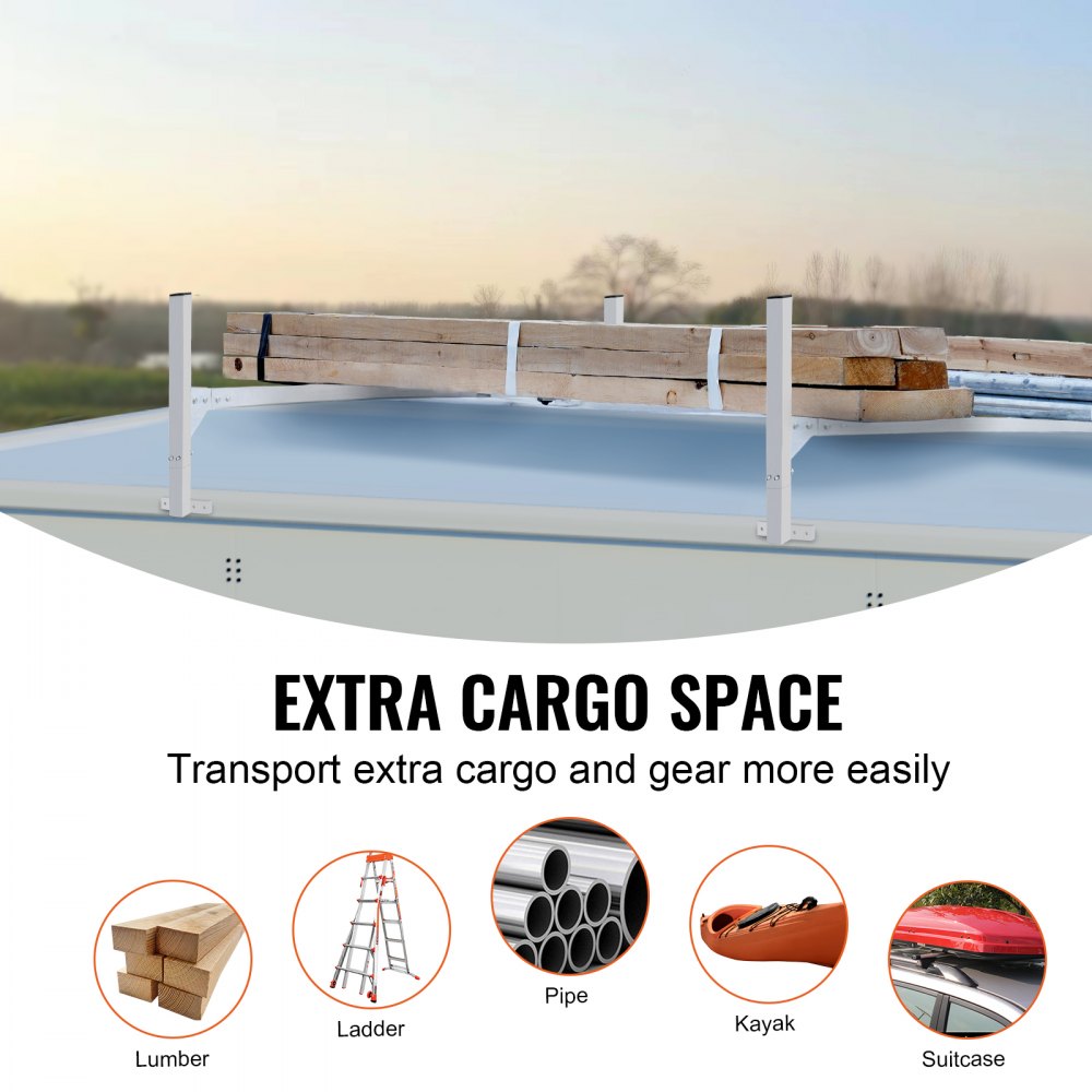Bycd BYCD-008 - Adjustable Aluminum Roof Ladder Rack for Vans, 400 lbs Capa ...
