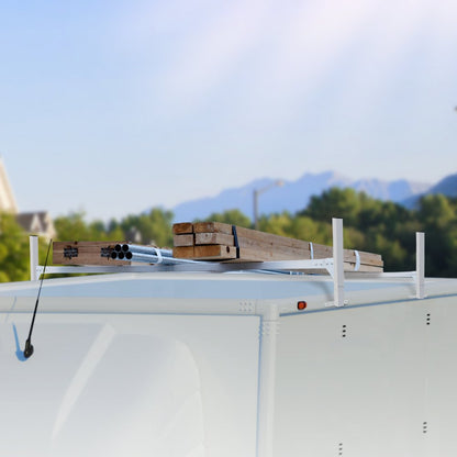 BYCD-008 - Adjustable Aluminum Roof Ladder Rack for Vans, 400 lbs Capacity