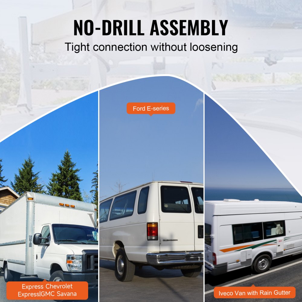 BYCD-007 - Adjustable Alloy Steel Van Ladder Rack, 750 lbs Capacity