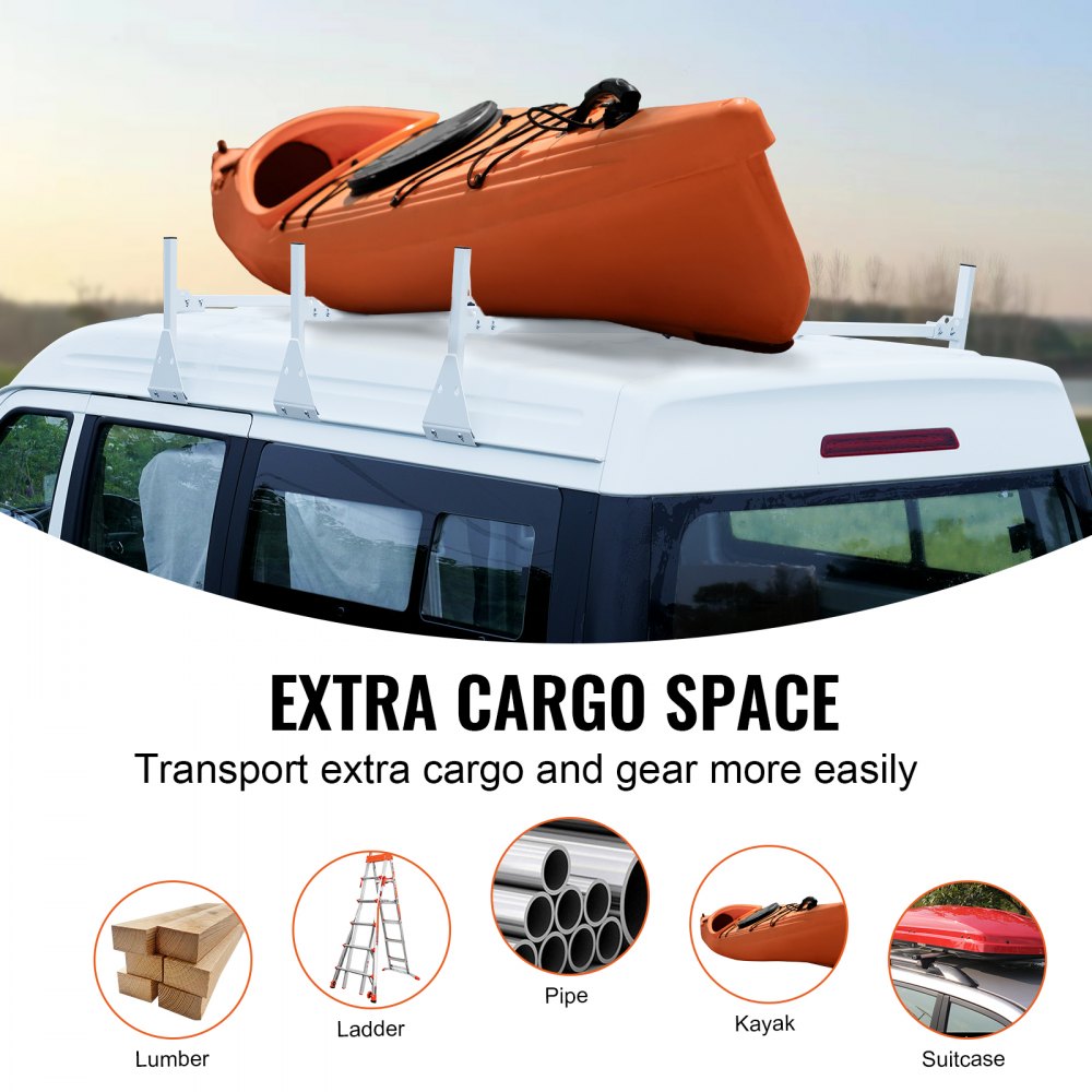 BYCD-007 - Adjustable Alloy Steel Van Ladder Rack, 750 lbs Capacity