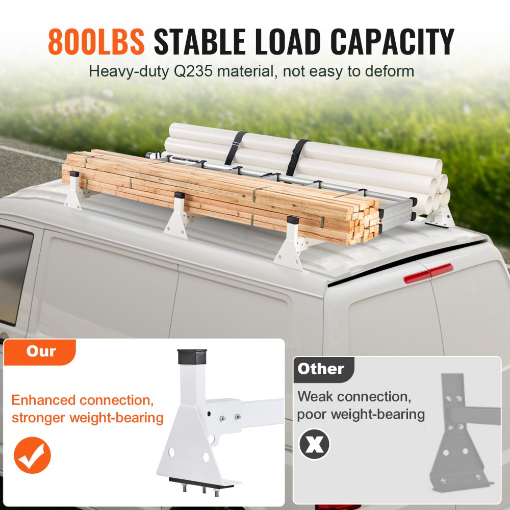 BYCD-010 - Heavy-Duty Q235 Van Roof Rack for Efficient Ladder Transport