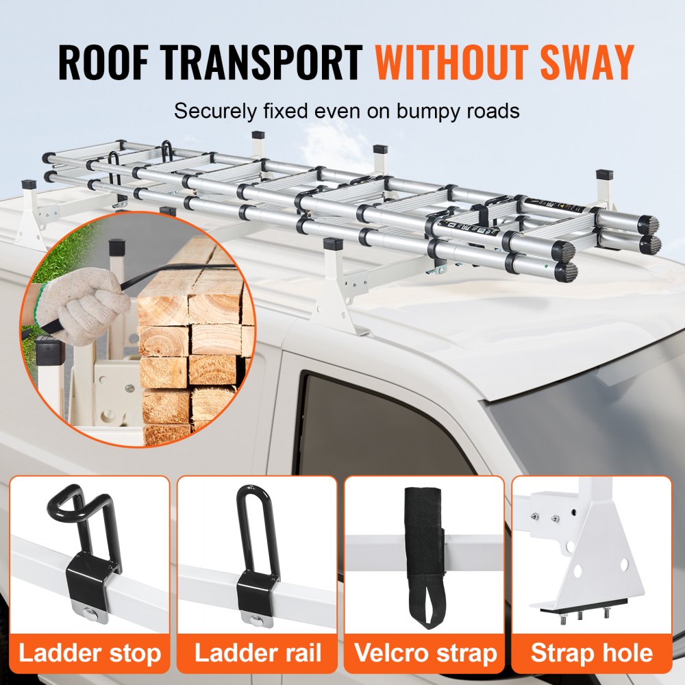 BYCD-010 - Heavy-Duty Q235 Van Roof Rack for Efficient Ladder Transport