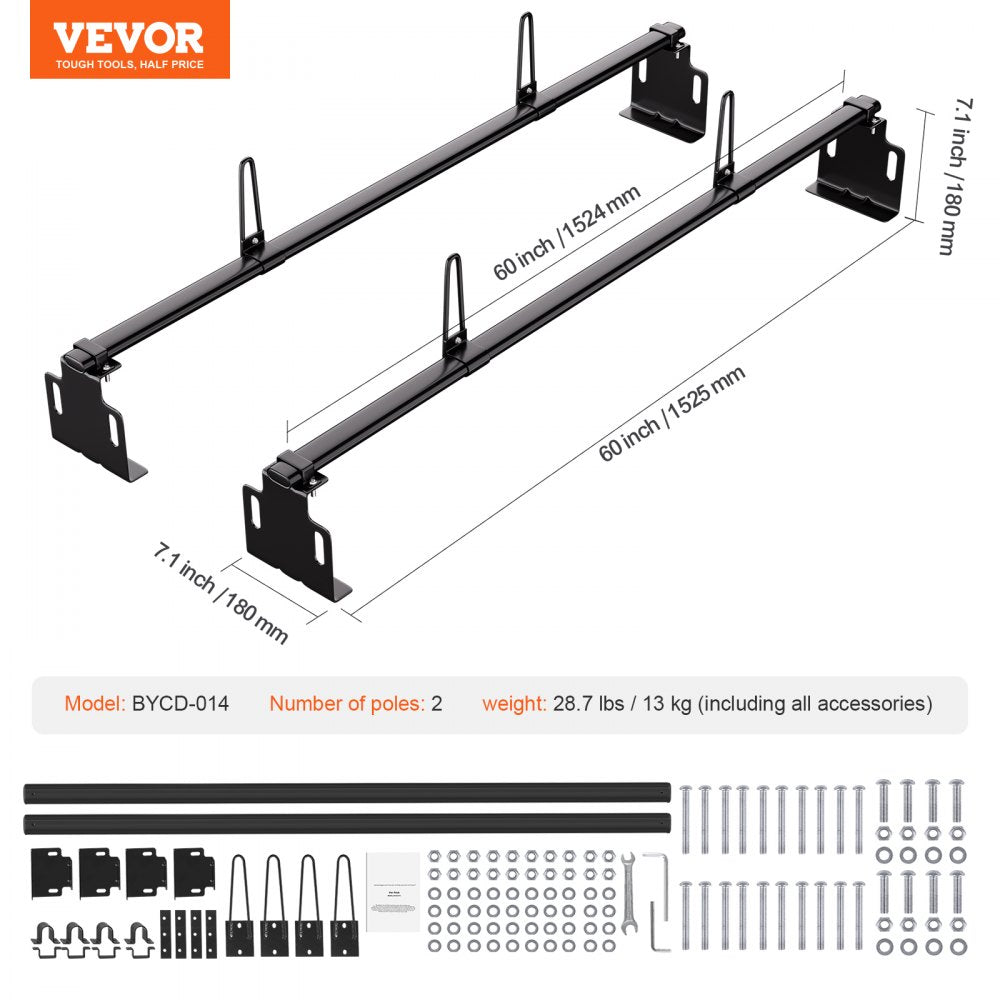 BYCD-014 - Heavy-Duty Q235 Van Roof Rack for Safe Item Transport