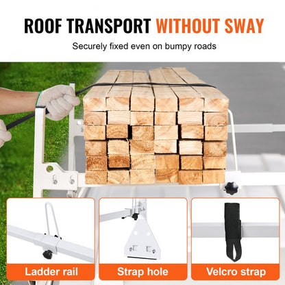 BYCD-017 - Adjustable Van Roof Ladder Rack, 600 lbs Capacity, Q235 Material