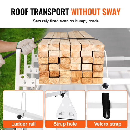 BYCD-012 - Adjustable Q235 Van Ladder Rack, Max 800 lbs Load Capacity