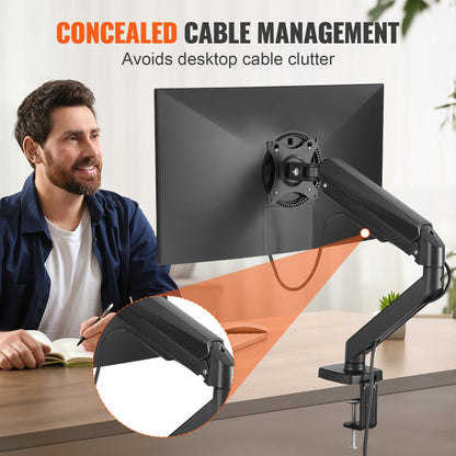 S100 - VEVOR Adjustable Monitor Mount for 13"-32" Screens, Ergonomic Design