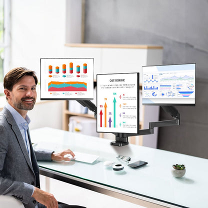 SL300 - VEVOR Triple Monitor Mount for 13"-27" Screens, 60 lbs Capacity