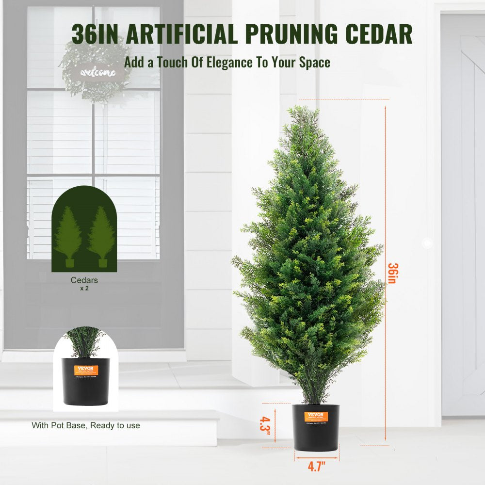 SM-BS-90 - 36" UV-Resistant Cedar Topiary Tree - No Maintenance Needed