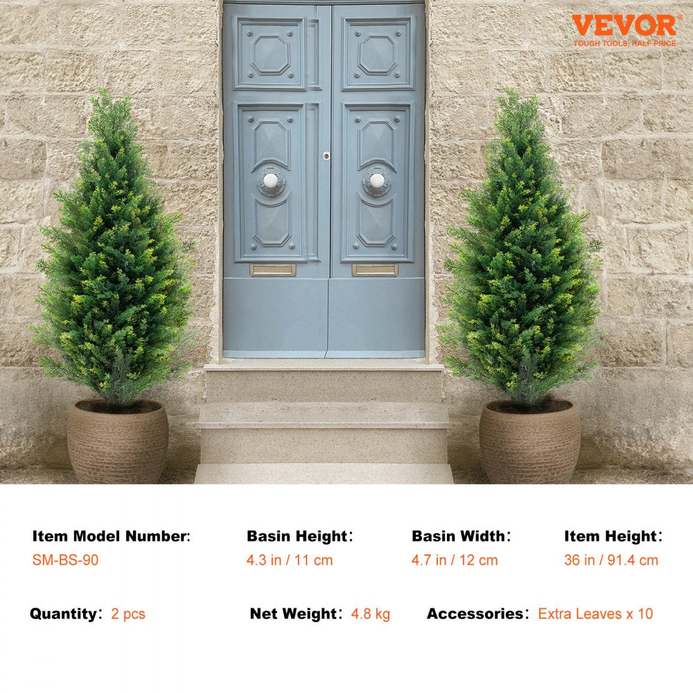 SM-BS-90 - 36" UV-Resistant Cedar Topiary Tree - No Maintenance Needed