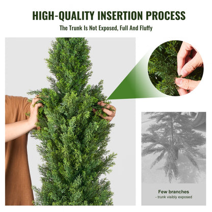 SM-BS-120 - 4' UV-Resistant Artificial Cedar Tree, No Maintenance Needed