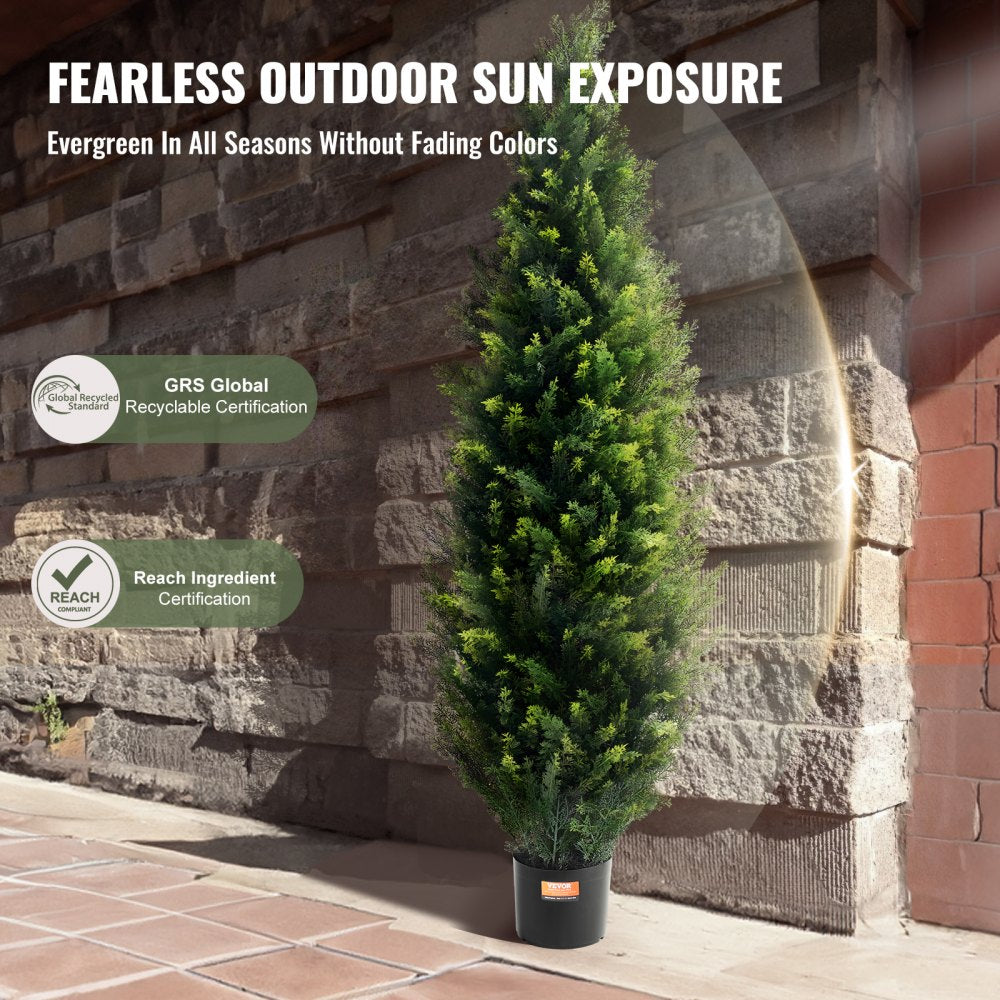 SM-BS-150 - 5' UV-Resistant Artificial Cedar Tree for Year-Round Greenery