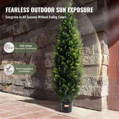 SM-BS-150 - 5' UV-Resistant Artificial Cedar Tree for Year-Round Greenery