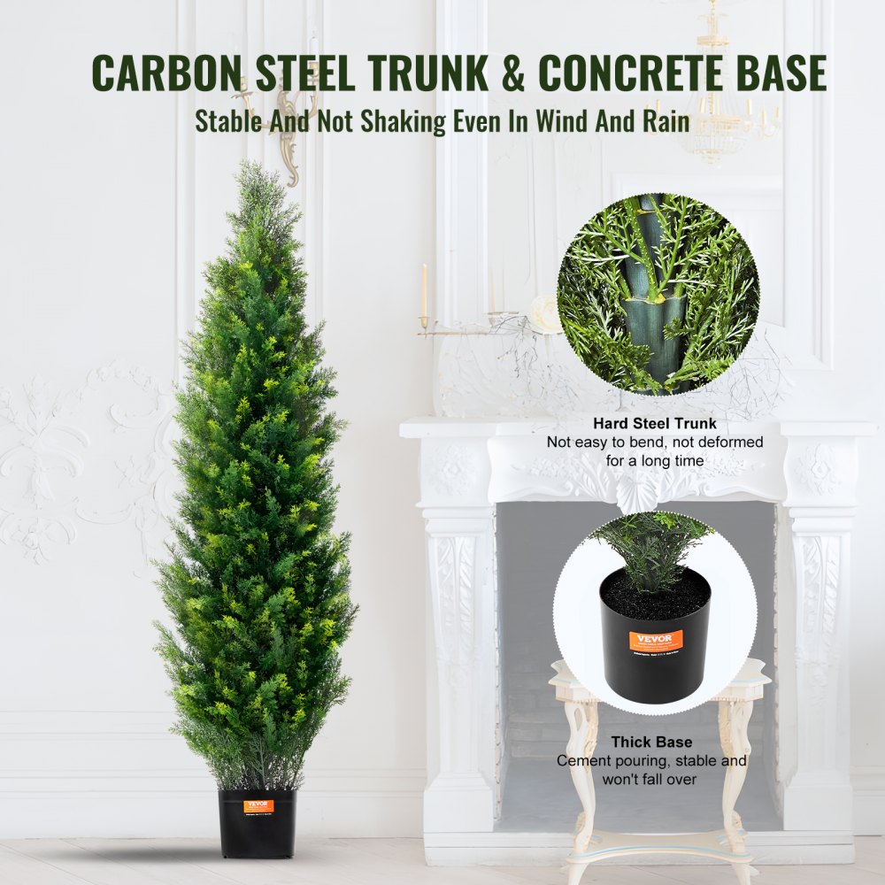 SM-BS-150 - 5' UV-Resistant Artificial Cedar Tree for Year-Round Greenery