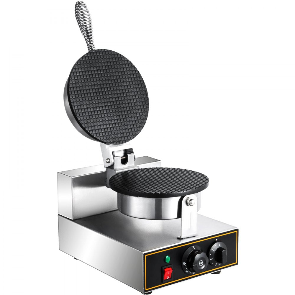 010850110358 - Stainless Steel Waffle Cone Maker with Adjustable Temp and Timer