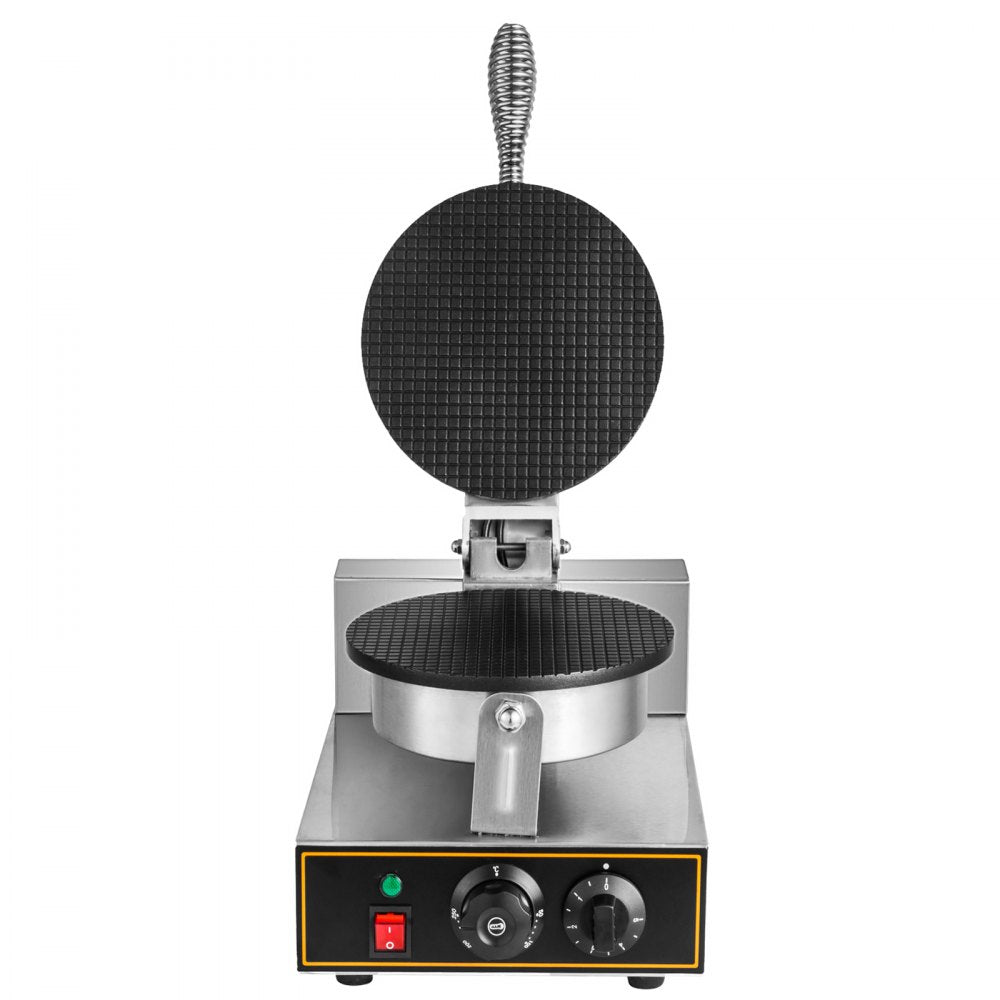 010850110358 - Stainless Steel Waffle Cone Maker with Adjustable Temp and Timer