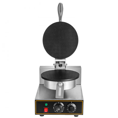010850110358 - Stainless Steel Waffle Cone Maker with Adjustable Temp and Timer