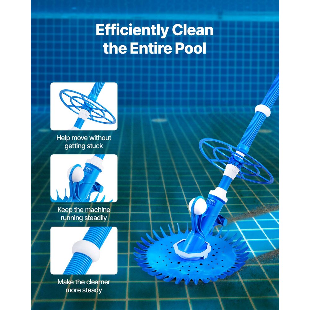 PAC11 - Automatic Suction Pool Cleaner for Pools Up to 20x35 ft