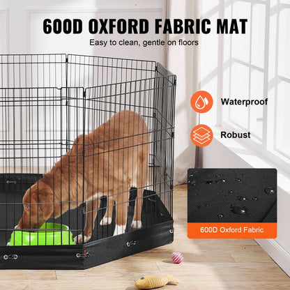 TT-PP1006M-F - 30" High Foldable Dog Playpen - 8 Panels, Indoor/Outdoor Use