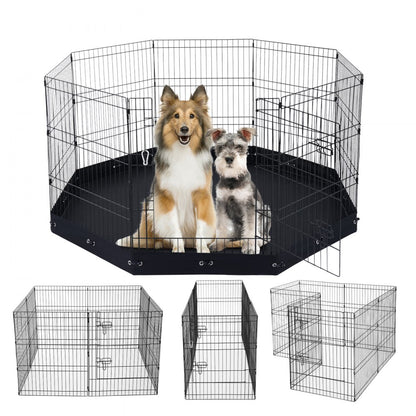 TT-PP1006M-F - 30" High Foldable Dog Playpen - 8 Panels, Indoor/Outdoor Use