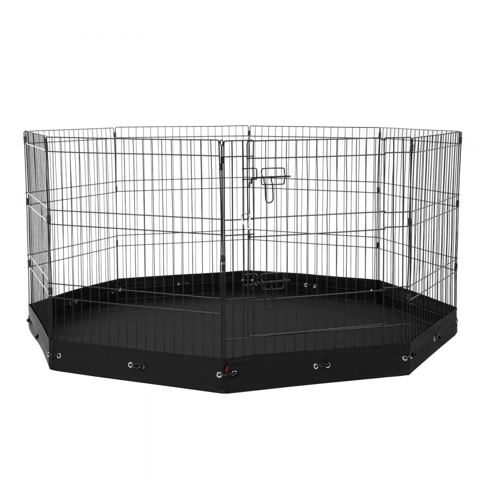 TT-PP1006M-F - 30" High Foldable Dog Playpen - 8 Panels, Indoor/Outdoor Use