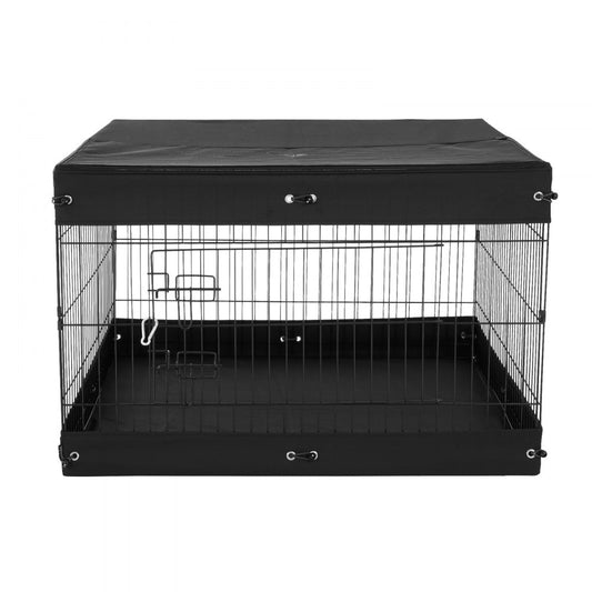 TT-PP1005S-FC - 24" Foldable Metal Dog Playpen with Waterproof Bottom Pad