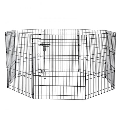 TT-PP1006M-FC - 30" Durable Metal Dog Playpen with Shade & Easy Access