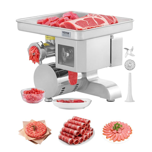 JQ-90A-12 - High-Power Electric Meat Grinder & Slicer with Removable Blade
