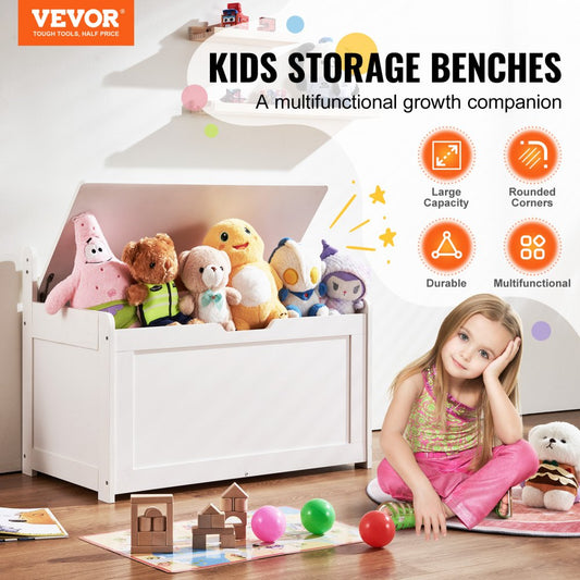 ETD02-1 - Stylish Wooden Toy Chest with Compartmental Storage for Kids