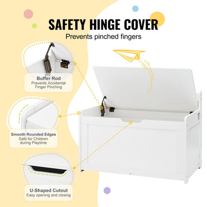 ETD02-1 - Stylish Wooden Toy Chest with Compartmental Storage for Kids