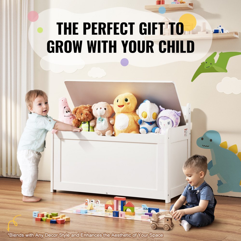 ETD02-1 - Stylish Wooden Toy Chest with Compartmental Storage for Kids