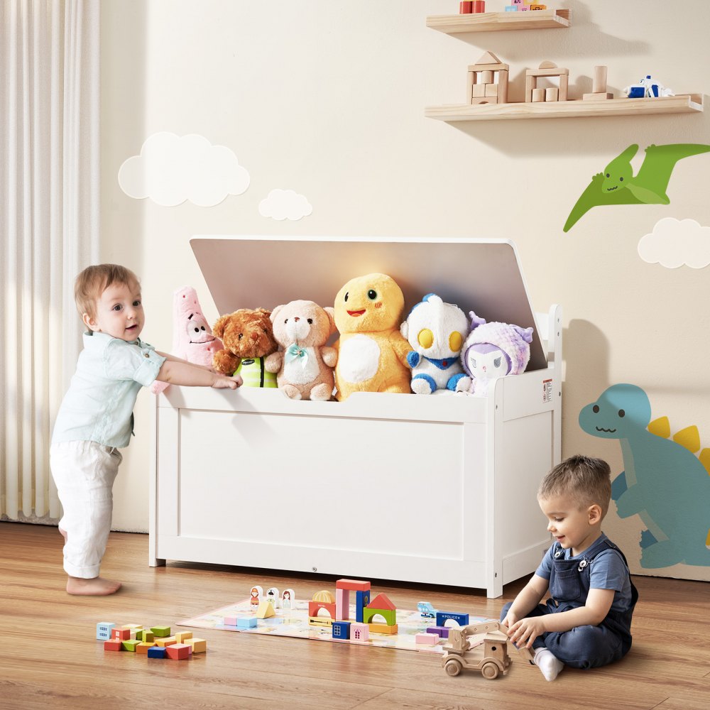 ETD02-1 - Stylish Wooden Toy Chest with Compartmental Storage for Kids