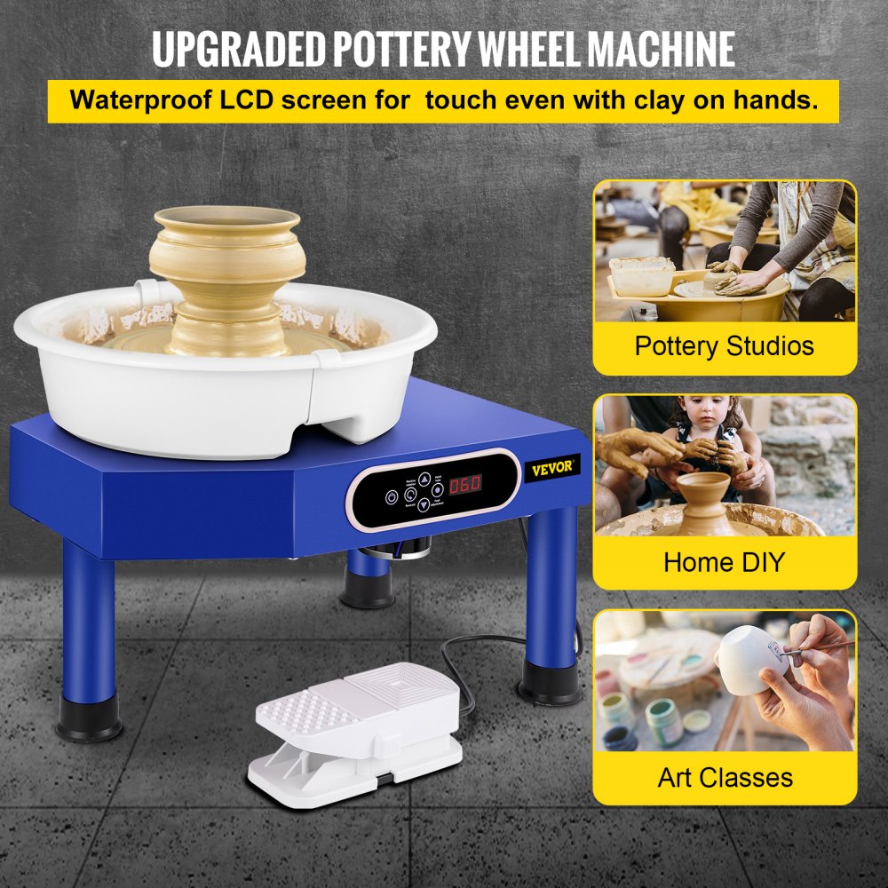 GCJX-008 - Compact 9.8" VEVOR Pottery Wheel for Ceramic Artists