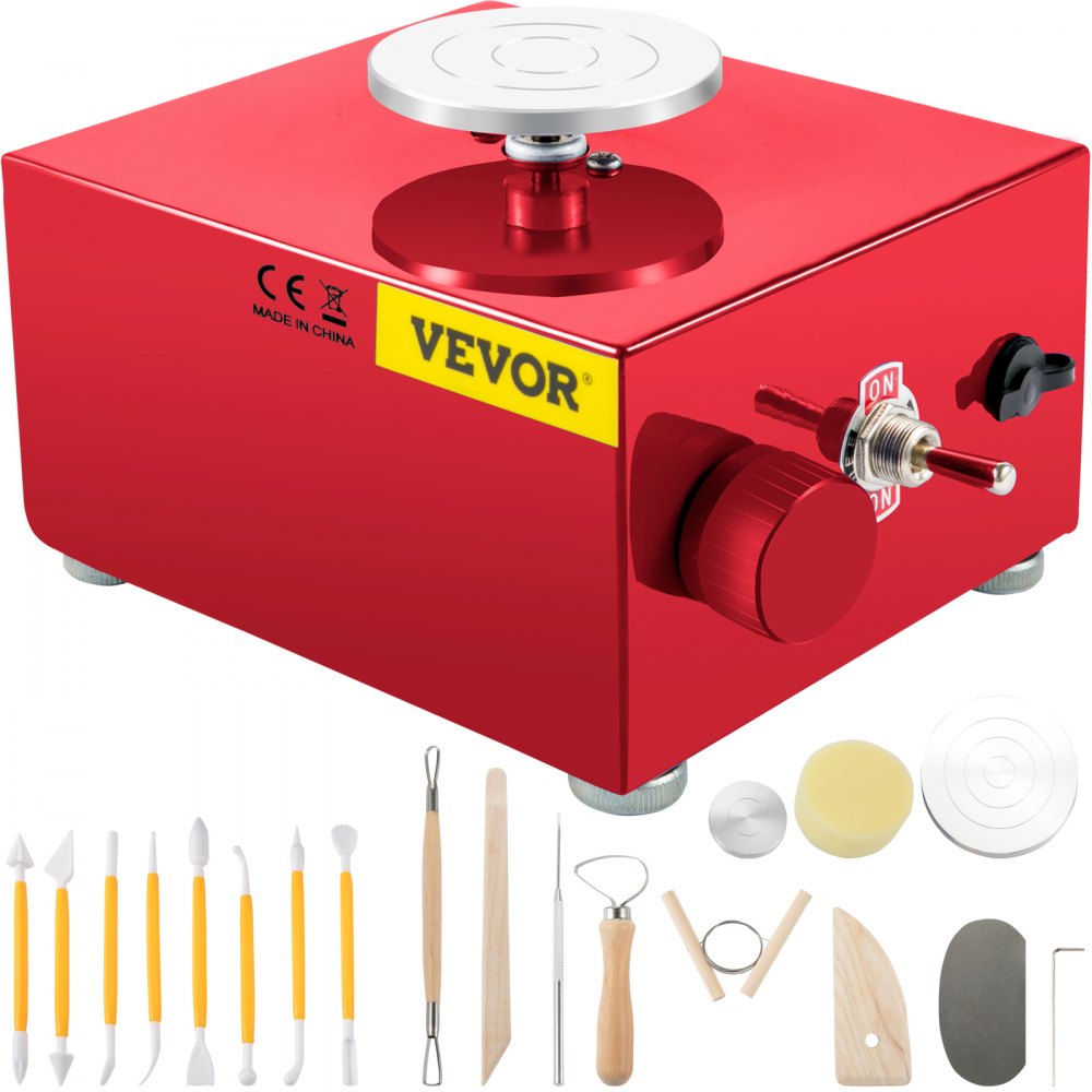 VH-851 - Compact 15cm Pottery Wheel with Aluminum Turntable and 0-2000 RPM