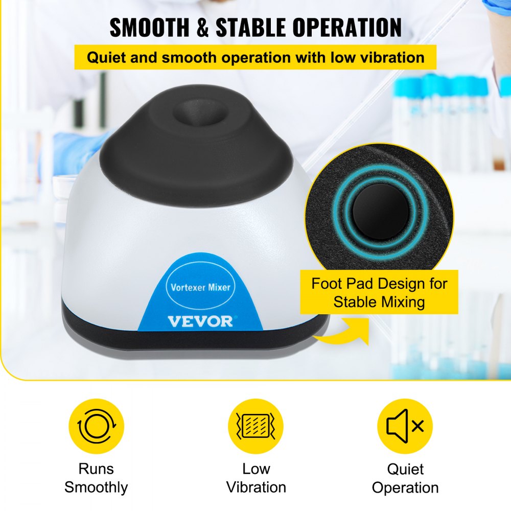 KW-3000-1H - 3000RPM Vortex Mixer with 6mm Orbital Motion