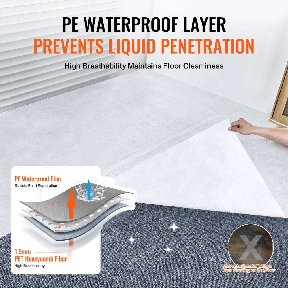 VGWS18030 - 39" x 100' Durable Carpet Protection Film for Renovation Projects