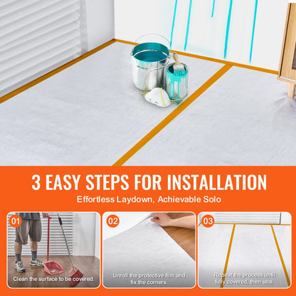 VGWS18030 - 39" x 100' Durable Carpet Protection Film for Renovation Projects