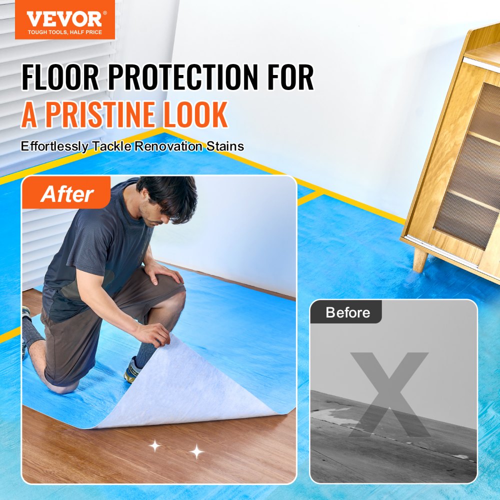 VGWS18025 - Durable 40" x 84' Carpet Protection Film for Renovation Projects