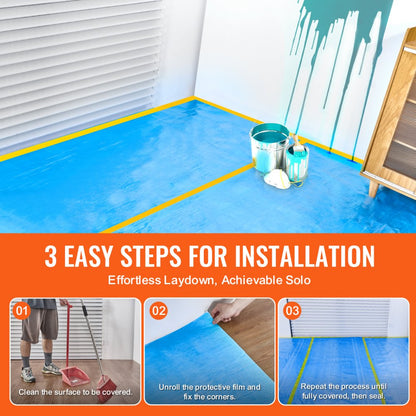 VGWS18025 - Durable 40" x 84' Carpet Protection Film for Renovation Projects