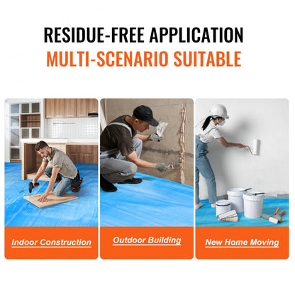 VGWS18025 - Durable 40" x 84' Carpet Protection Film for Renovation Projects