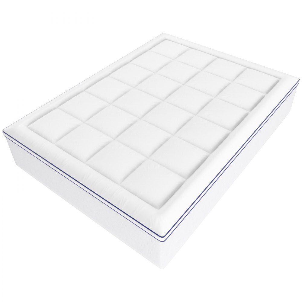 6080C3 - 1" Thick Fiber Fill Mattress Topper with Detachable Casing