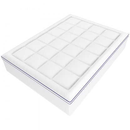 6080C3 - 1" Thick Fiber Fill Mattress Topper with Detachable Casing