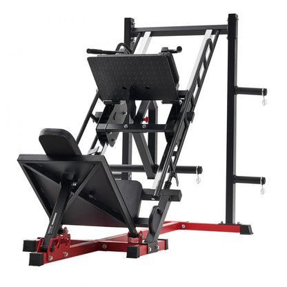 HM1904 - Durable 2000lbs Hack Squat & Leg Press Machine with Adjustable Backrest